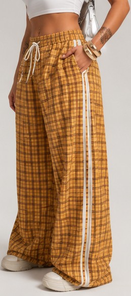 Check Wide Leg Pants – Braun